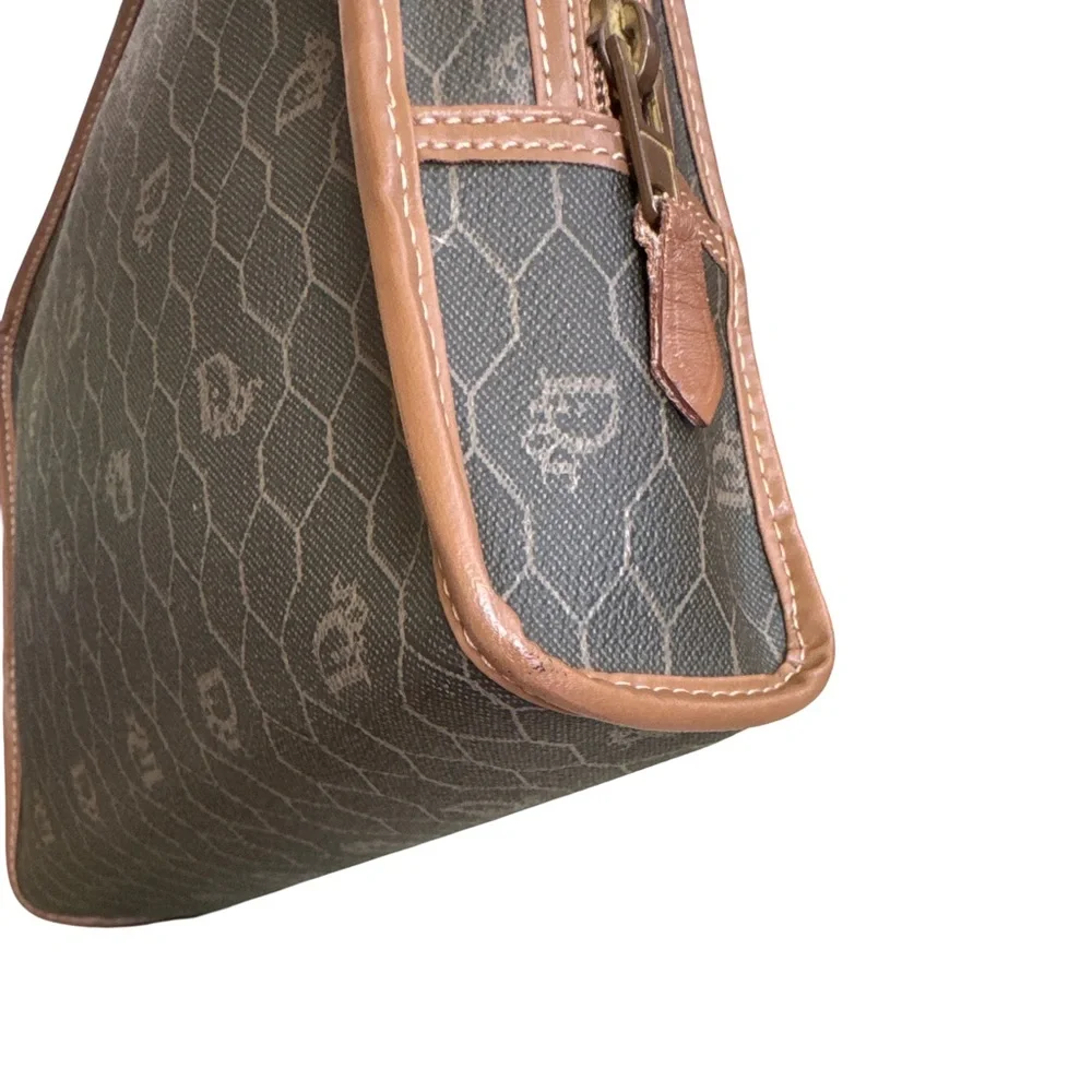 CHRISTIAN DIOR Honeycomb Zip Toiletry Bag